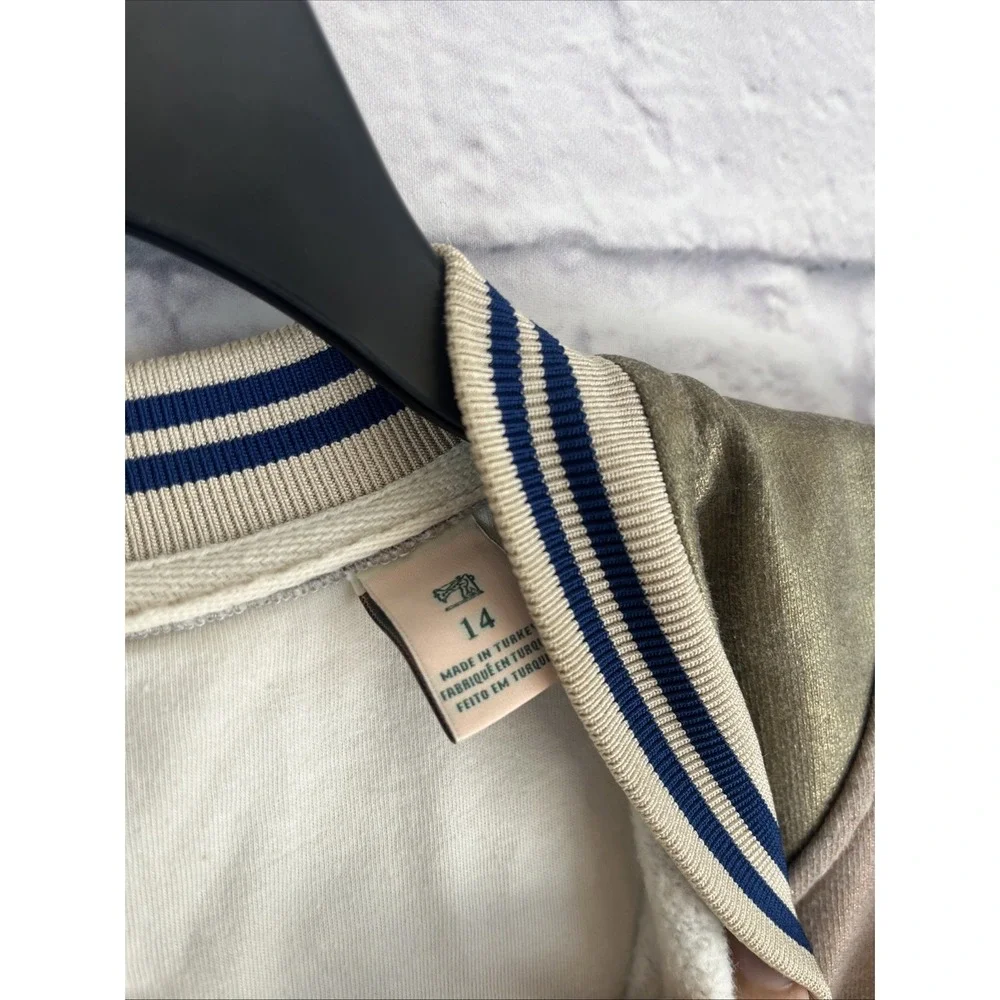 Scotch & Soda  R'Belle Preppy Academia Embroidered Varsity Bomber Jacket Size 14